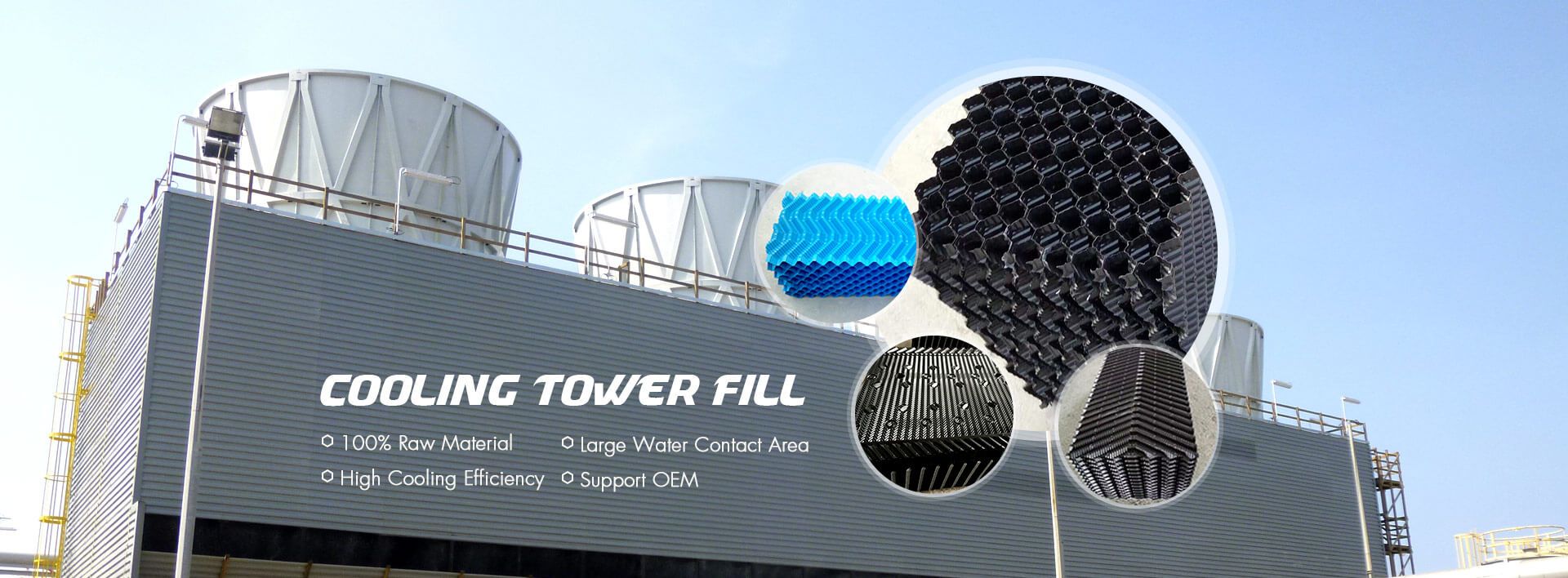 Cooling Tower Fill, Cooling Tower Spray Nozzle, Drift Eliminator and